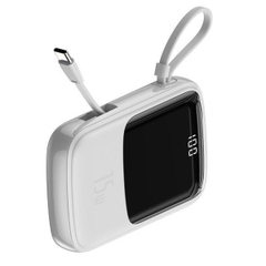Pin Sạc Dự Phòng Baseus Q Pow 10.000mAh | Kèm Cáp Sạc Gắn Liền 15W, Màn Hình LED (Cáp Type-C)