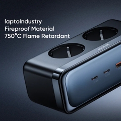 Ổ Cắm Điện Chống Sét Mcdodo 70W | Công Nghệ GaN, 6 Cổng (2AC + 2Type-C + 2USB) An Toàn