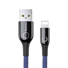 Cáp Sạc Baseus Tự Ngắt USB to Ln 2.4A | Chống Chai Pin, Sạc Qua Đêm, Đèn Báo Chữ C