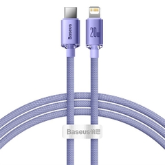 Cáp sạc nhanh, truyền dữ liệu tốc độ cao siêu bền Type C to Lightning Baseus Crystal Shine Series Fast Charging Data Cable