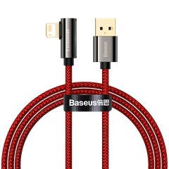 Cáp Sạc Góc Vuông Baseus 2.4A USB to Ln | Chơi Game Không Vướng Tay, Đèn Báo LED