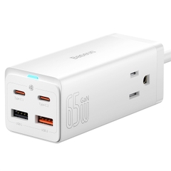 Trạm Sạc Baseus GaN3 Pro 65W 6 Cổng | 2AC, 2USB, 2Type-C, Kèm Cáp 100W
