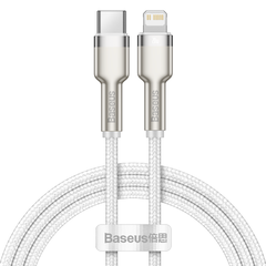 Cáp Sạc Nhanh Baseus Cafule Metal 20W Type-C to Ln | Đầu Hợp Kim Kẽm, Dây Dù Siêu Bền
