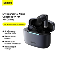Tai Nghe Baseus Bowie E9 | Bluetooth 5.3, Siêu Nhẹ 3.5g, 4 Mic ENC, Độ Trễ Thấp 0.038s
