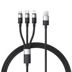 Cáp Sạc Đa Năng Baseus StarSpeed 100W USB to M+L+C | Dây Dù Siêu Bền, Sạc Cùng Lúc 3 Thiết Bị