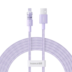 Cáp Sạc Siêu Bền Baseus Gem 2.4A USB to Ln | Dây Dù Chống Đứt, Đầu Trong Suốt