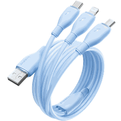 Cáp Sạc Đa Năng Baseus Ultra-Fast 3.5A USB to M+L+C | Dẻo Dai Chống Rối, Sạc 3 Thiết Bị