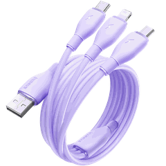 Cáp Sạc Đa Năng Baseus Ultra-Fast 3.5A USB to M+L+C | Dẻo Dai Chống Rối, Sạc 3 Thiết Bị