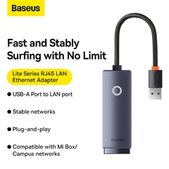 Bộ Chuyển Đổi Baseus Lite Mạng LAN RJ45 | Kết Nối Mạng Dây Cho Macbook, Laptop (100 Mbps)