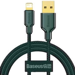 Cáp Sạc Baseus Ice Porcelain USB to Ln 2.4A | Đầu Mạ Vàng, Dây Dù Siêu Bền