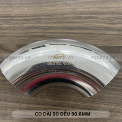 Co dài 90 độ đều inox vi sinh
