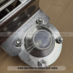 Van bướm inox vi sinh khí nén dạng đứng