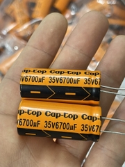 TỤ 6700UF 35V LBG CHÍNH HÃNG, MÀU CAM MỚI 100% 18MM*40MM