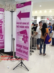 Standee chữ thập, standee chữ T, standee ngoài trời kích thước 60x160cm-80x180cm