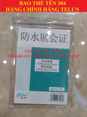BAO THẺ TÊN 304 (LOẠI 1) chống thấm nước, KT 110*162mm