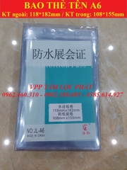 BAO THẺ TÊN A6 (LOẠI 1) chống thấm nước, KT 118*182mm