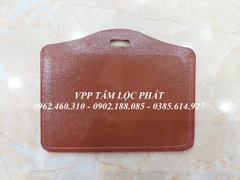 BAO THẺ DA NGANG 1 mặt màu nâu