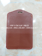 BAO THẺ DA DỌC 1 mặt màu nâu