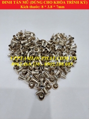 100 ĐINH TÁN (8*3.8*7mm) dùng cho khóa trình ký, khóa còng nhẫn, khóa còng bật,...