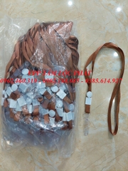 DÂY ĐEO THẺ LỤA MÓC NHỰA MÀU NÂU (loại 1)