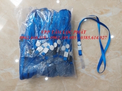 DÂY ĐEO THẺ LỤA MÓC NHỰA MÀU XANH BIỂN (loại 1)