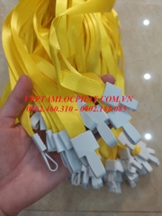 DÂY ĐEO THẺ LỤA MÓC NHỰA GẬP màu vàng, bản rộng 1.5cm (LOẠI 1)