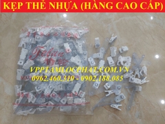 Túi 100 chiếc KẸP THẺ NHỰA màu trắng (HÀNG CAO CẤP)