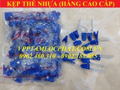 Túi 100 chiếc KẸP THẺ NHỰA màu xanh (HÀNG CAO CẤP)