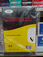 Menu mica A4 SN trong suốt (đế đen)
