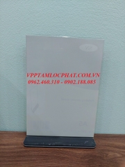 Menu mica A5 SN trong suốt (đế đen)