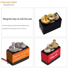 Động cơ servo kỹ thuật số Huaner PWM mô-men xoắn 6-60KG bánh răng kim loại cánh tay robot chống dừng có độ chính xác cao