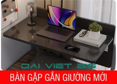 Bàn gập gắn giường ký túc xá thông minh, chịu lực 25kg mạnh mẽ, ổn định và chắc chắn