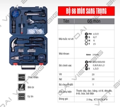 Bộ dụng cụ sửa chữa gia đình đa chức năng của Bosch 66 chi tiết chính hãng bảo hành 12 tháng