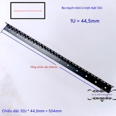 Thanh ray tủ rack 1 mặt (U-board nhỏ) gắn thiết bị âm thanh – nhiều kích thước U