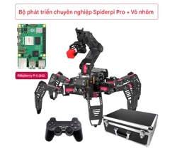 Robot Nhện Sinh Học Hexapod AI – SpiderPi Pro Nền tảng Raspberry Pi 5 • Tầm Nhìn Máy Tính • Lập Trình Python & ROS