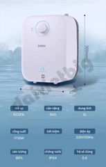 Máy nước nóng trực tiếp nhà bếp Haier EC5FA cao cấp, bảo hành 6 năm.