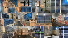 Tấm Pin mặt trời AE 580w LOẠI A 2 mặt kính HIỆU SUẤT CAO 2025