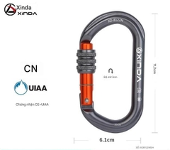 Móc khóa carabiner tự động khóa XINDA – sản phẩm chuyên dụng cho leo núi, làm việc trên cao, cứu hộ, thám hiểm và dã ngoại.
