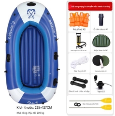 Thuyền hơi cao su dày thuyền bơm hơi 2/3/4 người kayak đệm khí chống mài mòn thuyền câu cá thuyền cứu sinh
