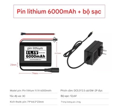 Pin lithium 11,1V, tốc độ cao 10C, 2000/2500/3500/6000mAh, chuyên dụng cho máy bay mô hình và rô bốt.
