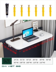 Bàn Gập 90° đa năng gắn tường, giá đỡ sơn tĩnh điện, đầy đủ phụ kiện keo và ốc vít treo tường chịu tải 50kg