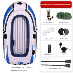 Thuyền hơi cao su dày thuyền bơm hơi 2/3/4 người kayak đệm khí chống mài mòn thuyền câu cá thuyền cứu sinh
