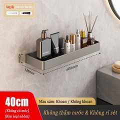 Kệ đựng đồ ĐAIVIETBIG chất liệu kim loại nhôm không khoan lỗ dễ lắp đặt và sử dụng trong nhà bếp