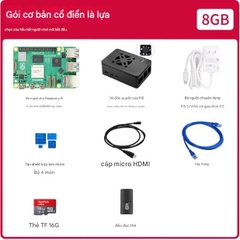 Bo mạch chủ Raspberry Pi 4b, bộ công cụ lập trình Python 8GB, bo mạch phát triển Linux Visual Raspberry Pi ROS
