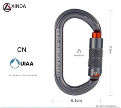 Móc khóa carabiner tự động khóa XINDA – sản phẩm chuyên dụng cho leo núi, làm việc trên cao, cứu hộ, thám hiểm và dã ngoại.
