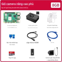 Bo mạch chủ Raspberry Pi 4b, bộ công cụ lập trình Python 8GB, bo mạch phát triển Linux Visual Raspberry Pi ROS