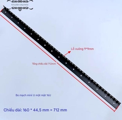 Thanh ray tủ rack 1 mặt (U-board nhỏ) gắn thiết bị âm thanh – nhiều kích thước U