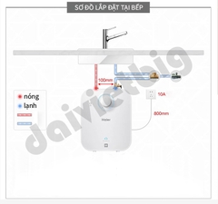 Máy nước nóng trực tiếp nhà bếp Haier EC5FA cao cấp, bảo hành 6 năm.