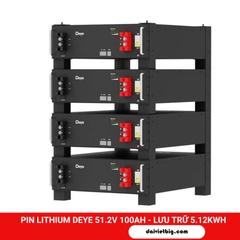 Pin Lithium DEYE 51,2V-100Ah | DEYE SE-G5.1 2025 NEW ( Pin Deye Màu Đen )