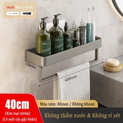 Kệ đựng đồ ĐAIVIETBIG chất liệu kim loại nhôm không khoan lỗ dễ lắp đặt và sử dụng trong nhà bếp